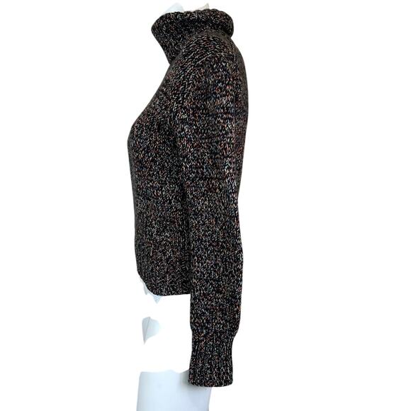 Cruciani Italian Women's Cashmere Confetti Turtleneck Short Sweater sz 42=XS/S - Picture 2 of 7